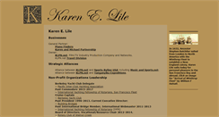 Desktop Screenshot of karenlile.com